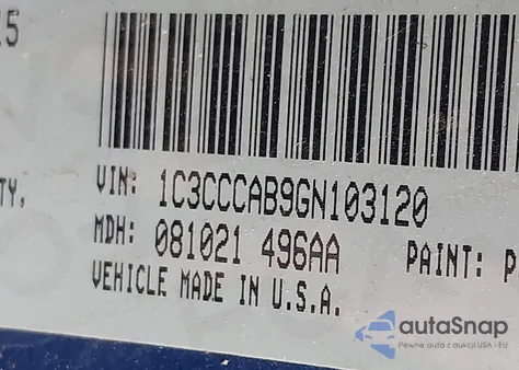 2016 Chrysler 200 Limited из США, поврежденный, VIN 1C3CCCAB9GN103120